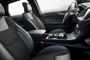 side view of the front interior of a 2019 Ford Edge ST