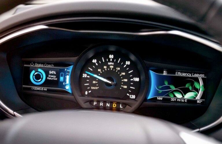 driver dash in a Ford Fusion Hybrid