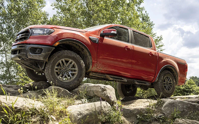 image of red ford ranger