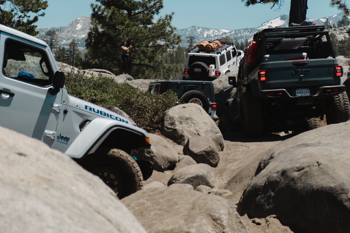 Jeep Wranglers Rock Crawling