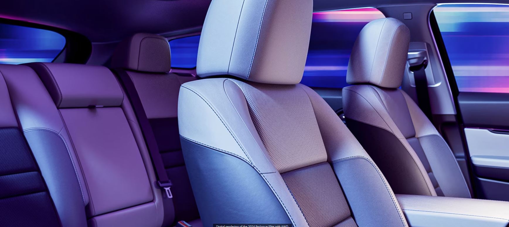 a view of the back of the 2024 Honda Prologue EV's interior