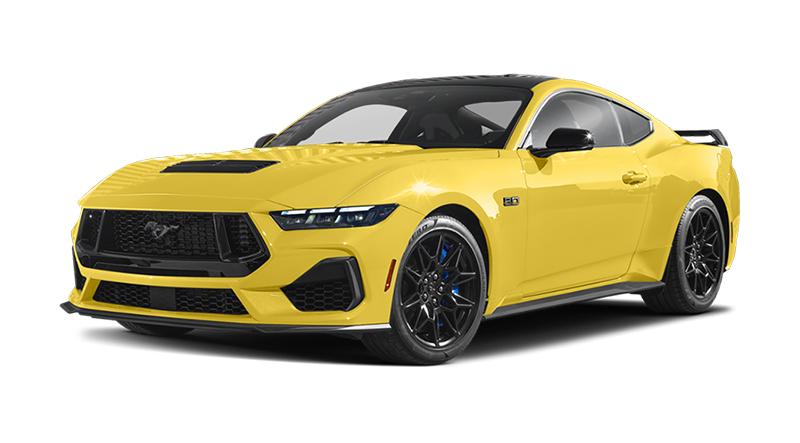 image of yellow ford mustang