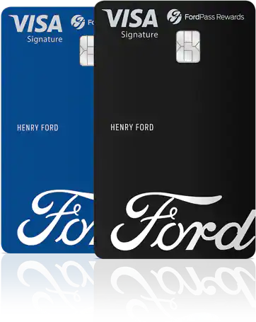 image of two fordpass rewards visa cards