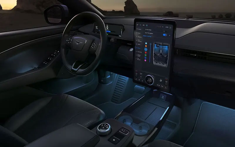 Mach-E interior - infotainment console