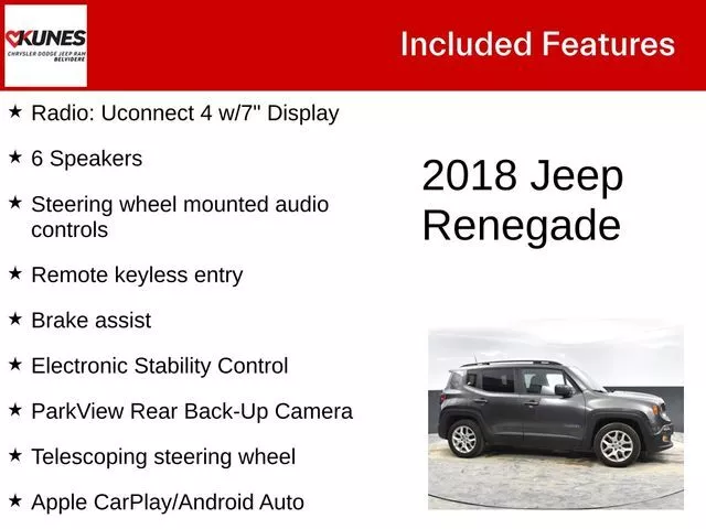 Used 2018 Jeep Renegade Latitude with VIN ZACCJABB0JPH48760 for sale in Belvidere, IL