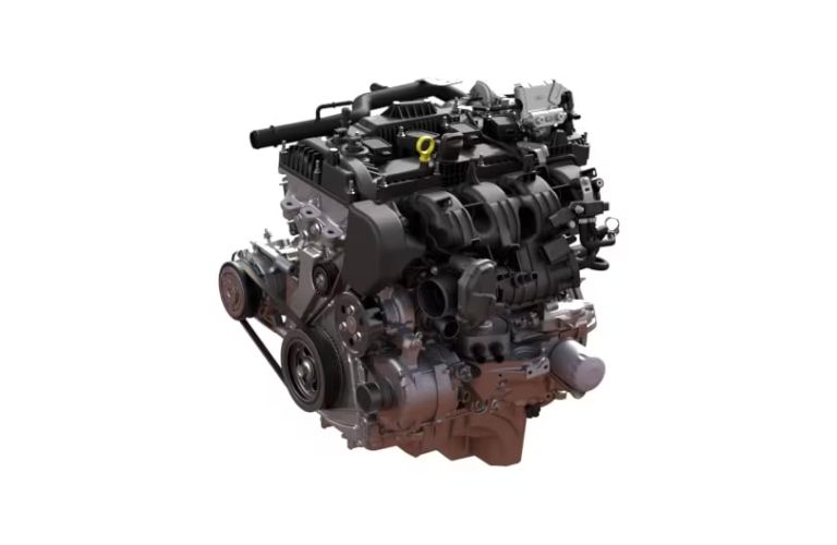 Ford Bronco 2.3-Liter EcoBoost 4-Cylinder Engine on White Background
