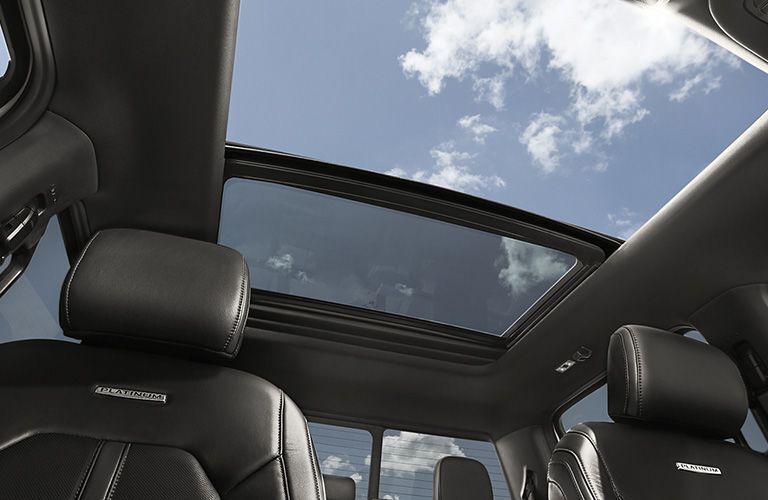 sunroof in a 2021 Ford F-150 Limited