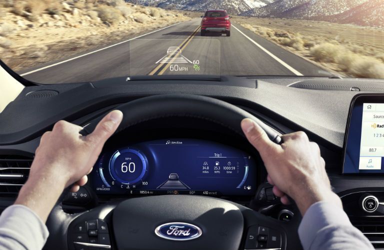 driver dash in a 2021 Ford Escape Hybrid