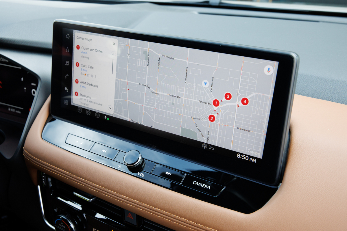 Google Maps on Nissan Rogue 2024