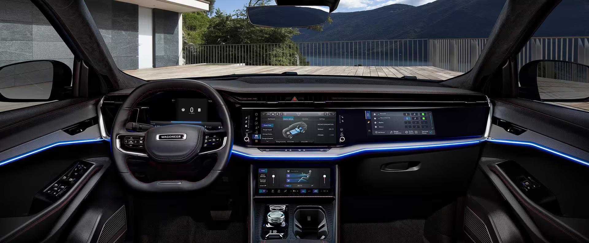 The front dash of the 2024 jeep wagoneer s.