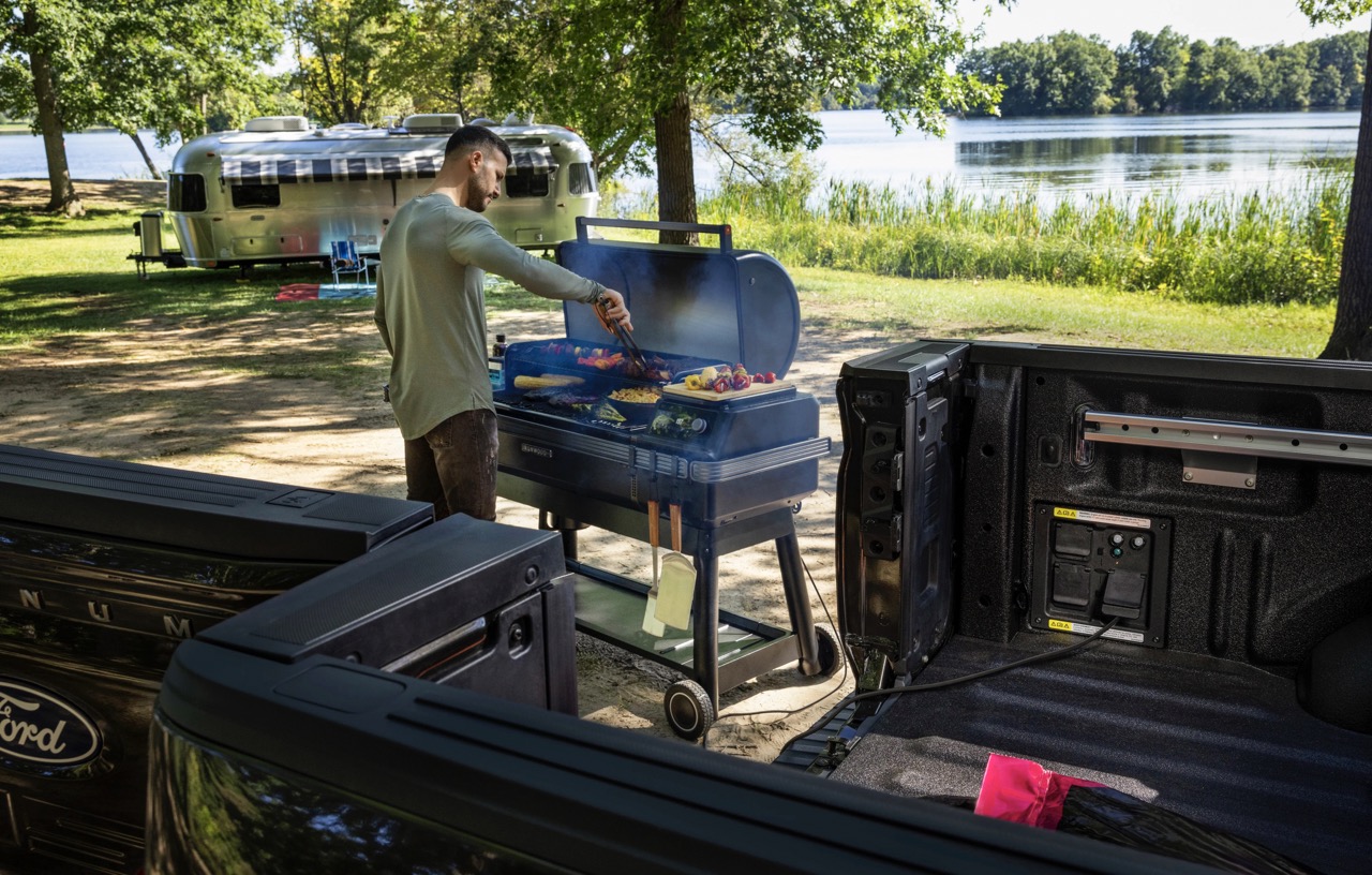 Guy loading tailgate of F150