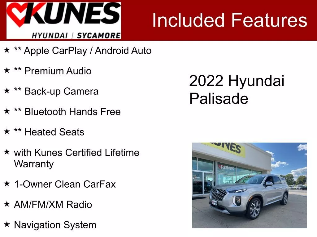 Used 2022 Hyundai Palisade SEL with VIN KM8R4DHE9NU373004 for sale in Sycamore, IL