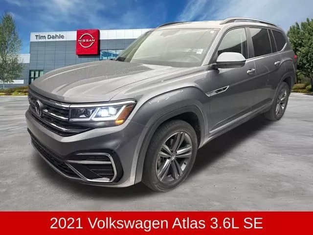 Used 2021 Volkswagen Atlas SE w/Tech R-Line with VIN 1V2NR2CA9MC593209 for sale in Murray, UT