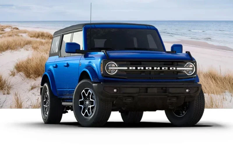 image of blue ford bronco outer banks 