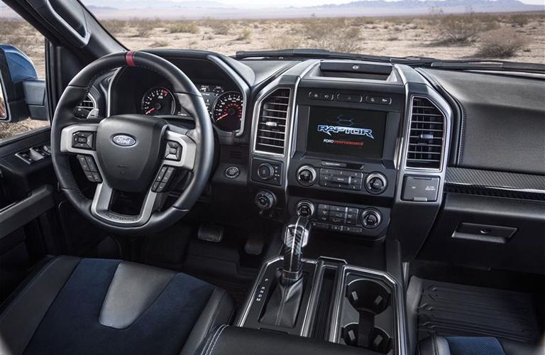 front interior of a 2021 Ford F-150 Raptor