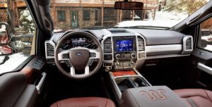 front interior of a 2021 Ford Super Duty