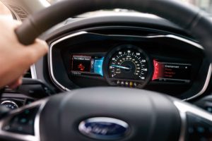 driver dash in a 2020 Ford Fusion