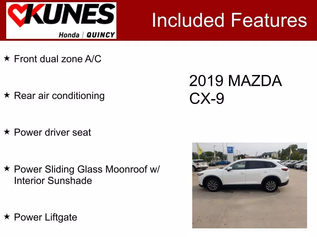 Used 2019 Mazda CX-9 Touring with VIN JM3TCBCY4K0334317 for sale in Quincy, IL