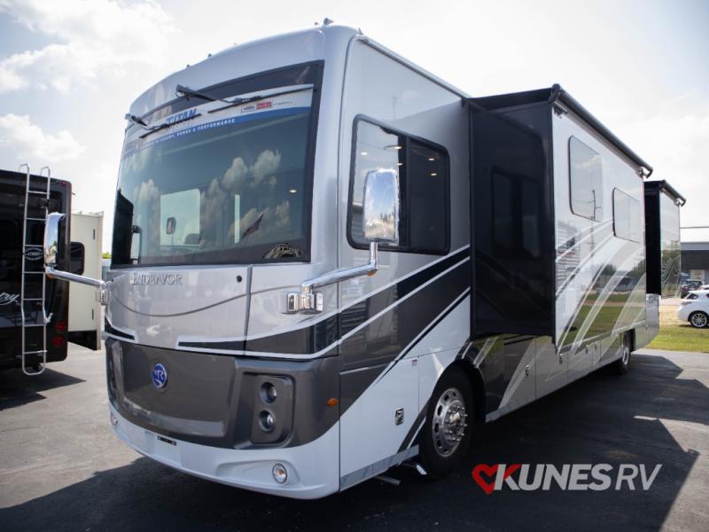 Here are inside of RVs at 2023 RV Show in Milwaukee's Wisconsin Center