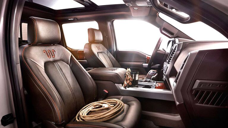 The interior of the 2015 Ford F150 is a great asset because it is sleek and sophisticated. 