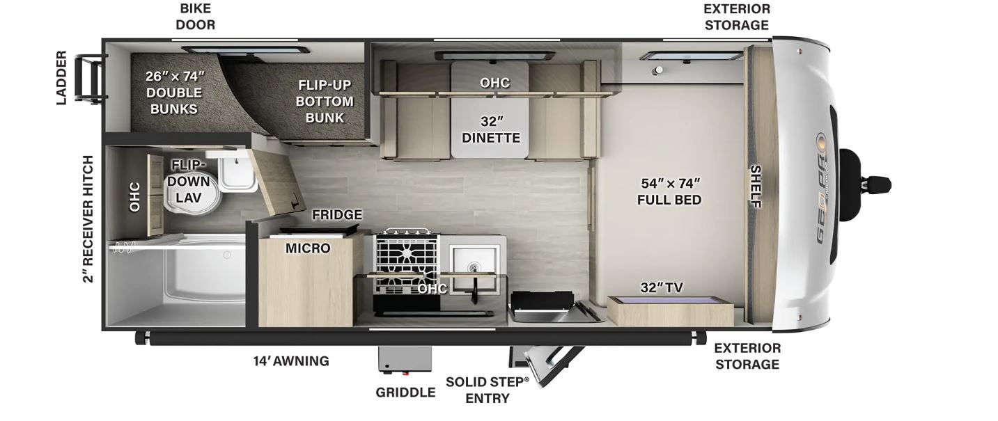 Forest River's Rockwood G15TB interior