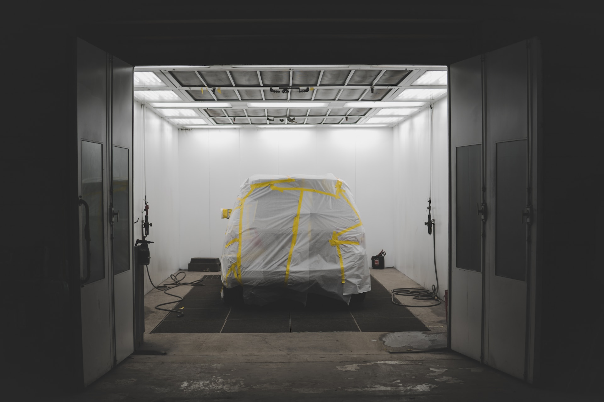 paint work on a car