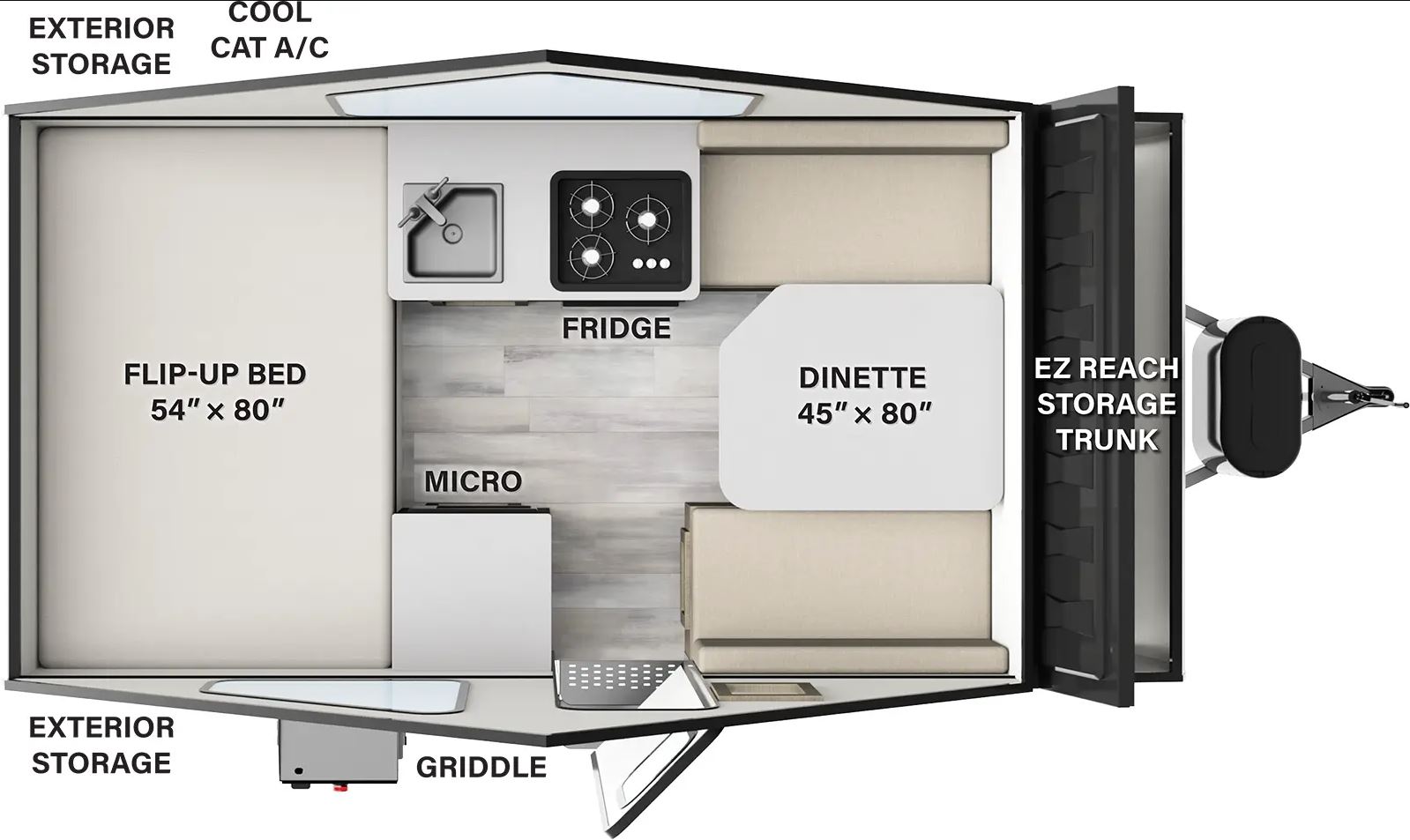 A122S interior layout