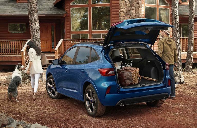 2023 Ford Escape Rear Cargo Space with Family at a Cabin