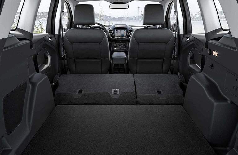 rear cargo area of a 2018 Ford Escape with all seats down