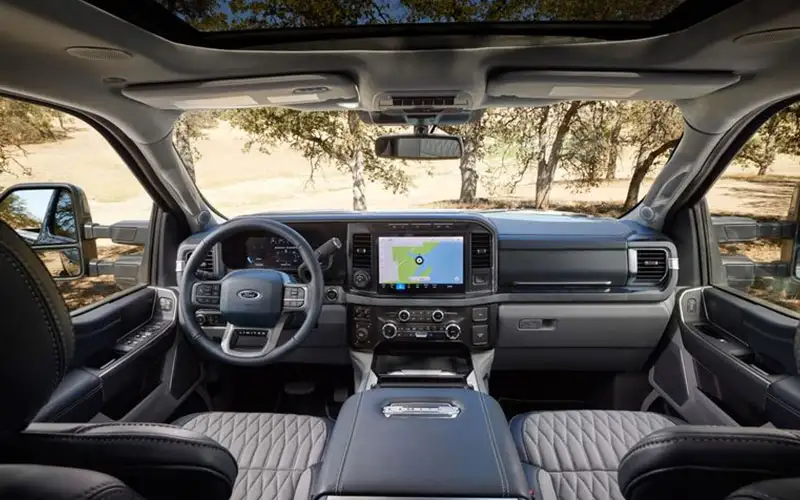 image of front interior of ford f-250 super duty