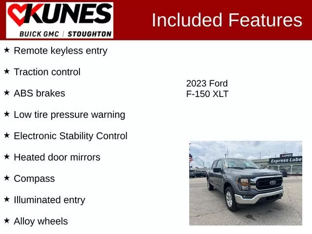 Used 2023 Ford F-150 XL with VIN 1FTFW1E8XPKD59156 for sale in Stoughton, WI