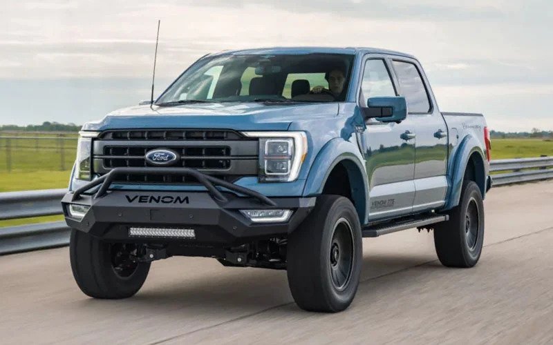 image of light blue ford Hennessey Venom 775 Ford F-150