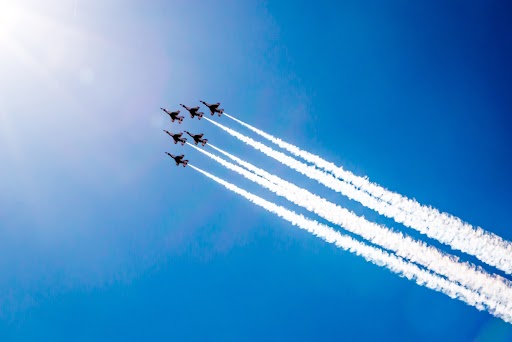 Fighter Jets flying in formation