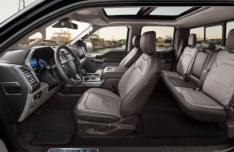 full interior of a 2021 Ford F-150 Limited