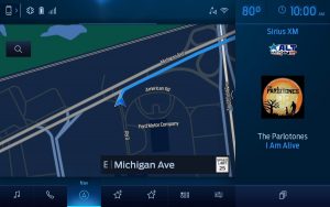 SYNC 4 infotainment system navigation screen