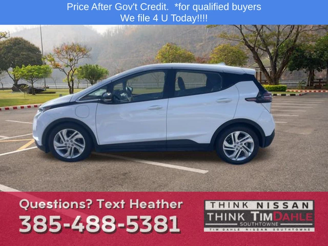 Used 2022 Chevrolet Bolt EV LT with VIN 1G1FW6S03N4127729 for sale in South Jordan, UT