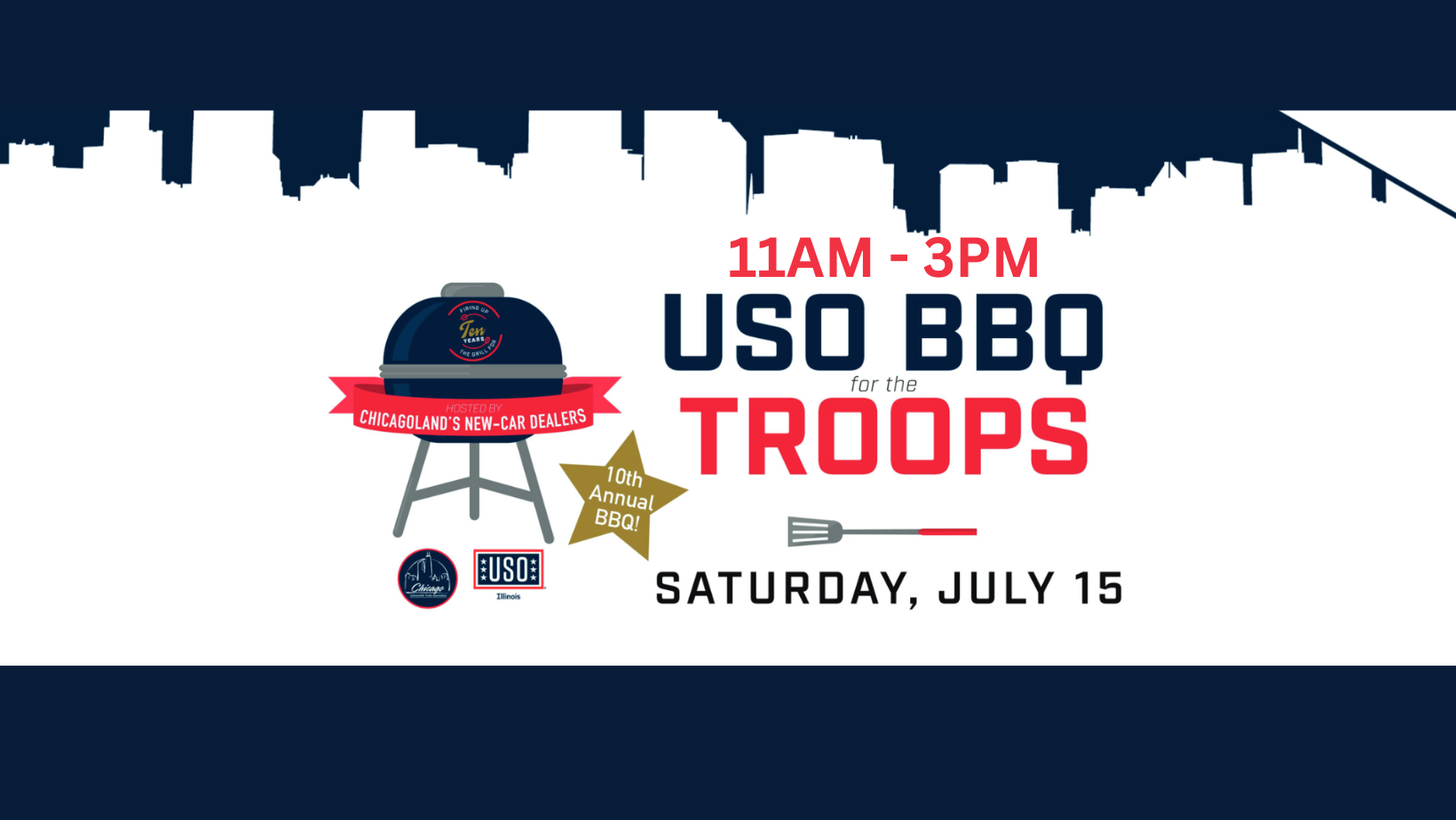 11AM to 3 PM USO BBQ for the Troops on Saturday, July 15