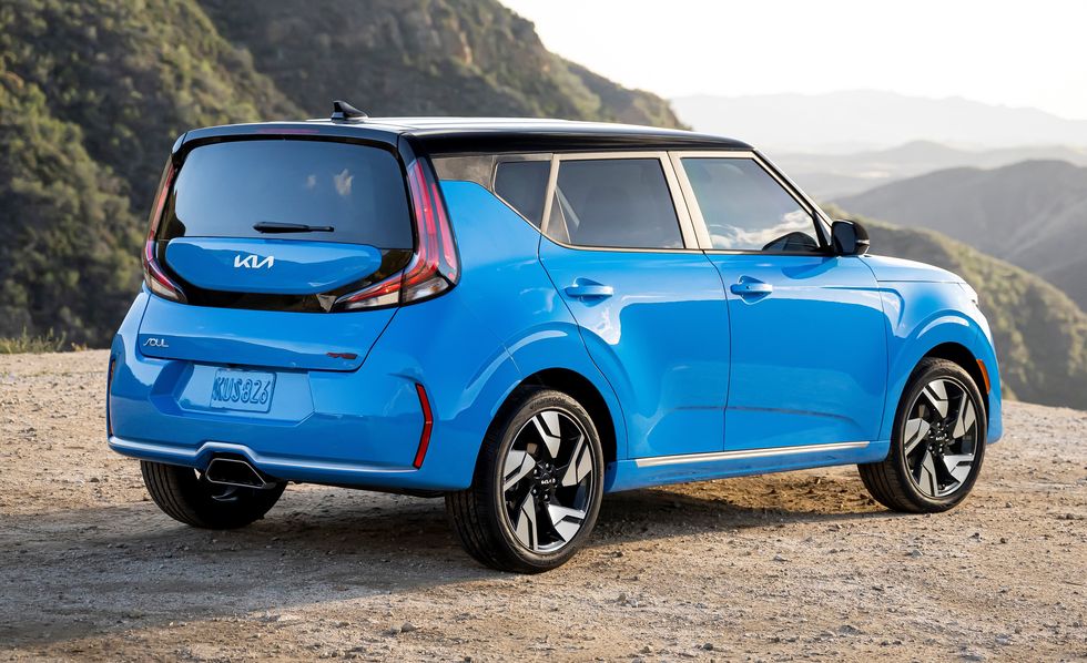 black top with electric blue body 2024 kia soul