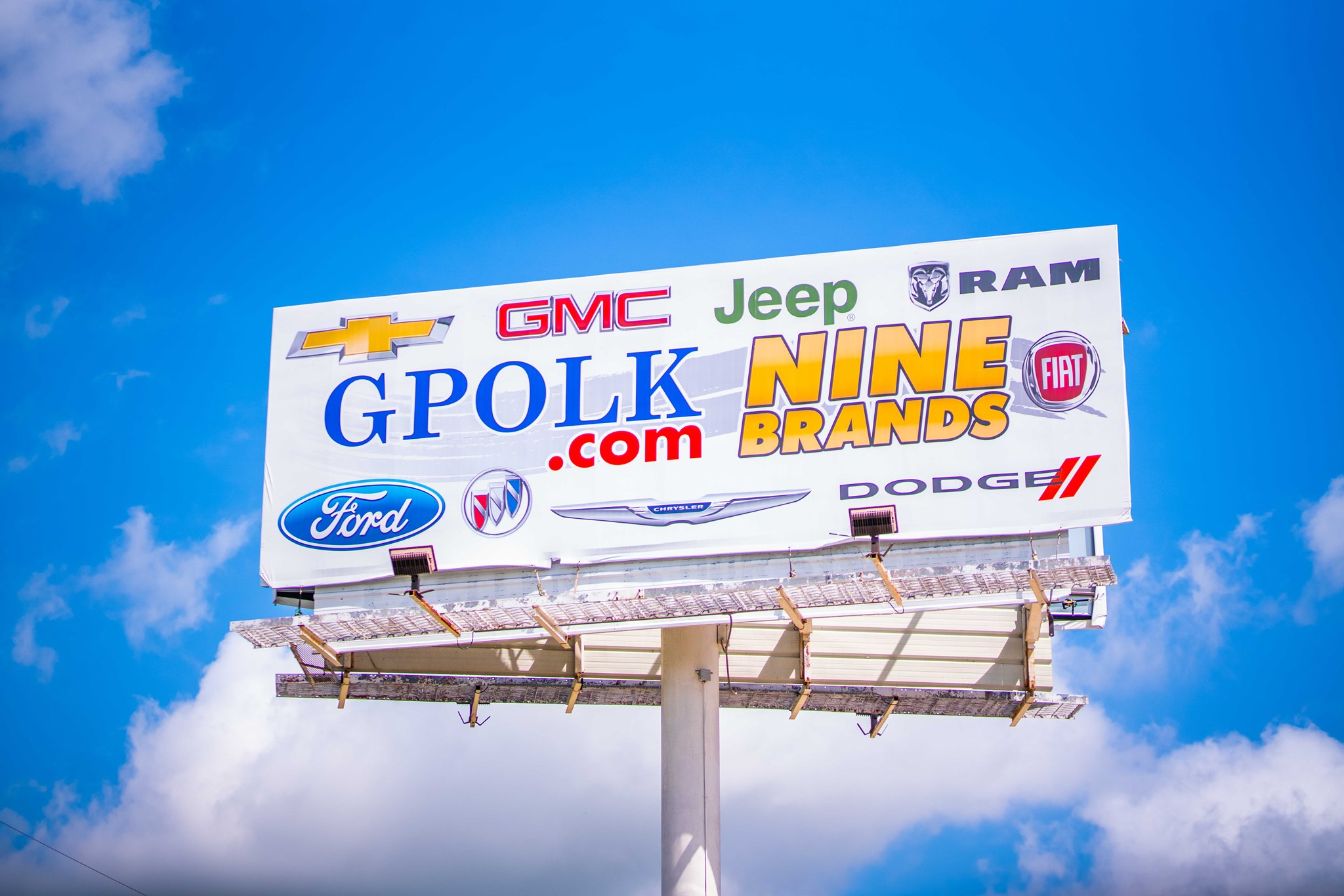 Imageof billboard with Glenn Polk Brands