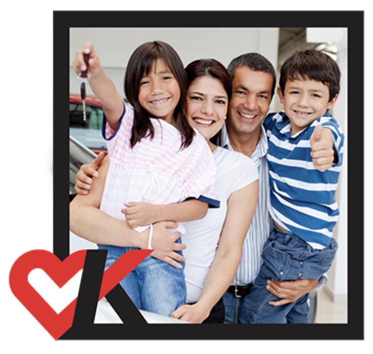 Young Family Holding Car Keys