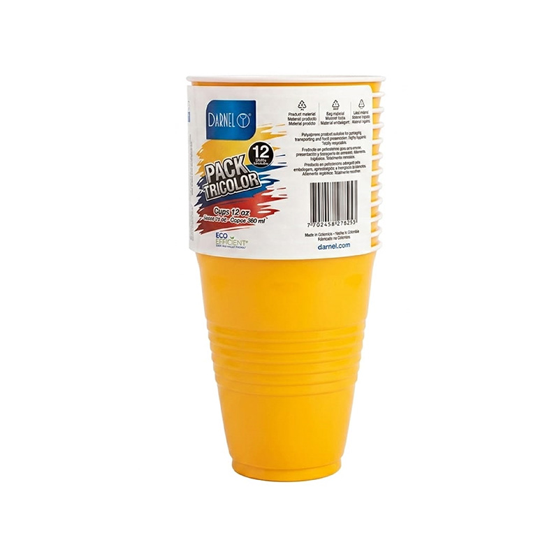 Vaso Darnel 12 Onzas Pack Tricolor 12 unidad
