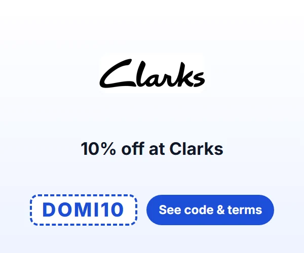 10% off at Clarks — code DOMI10