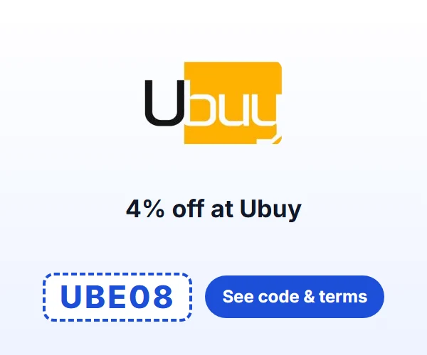 4% off at Ubuy — code UBE08