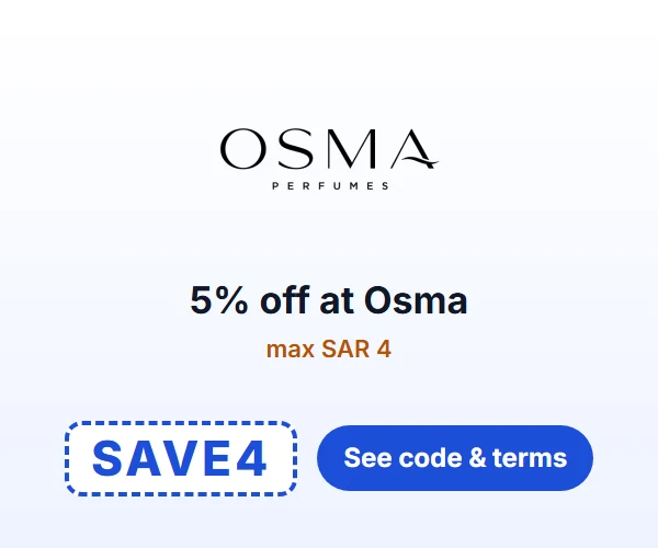 5% off at Osma — max SAR 4 — code SAVE4