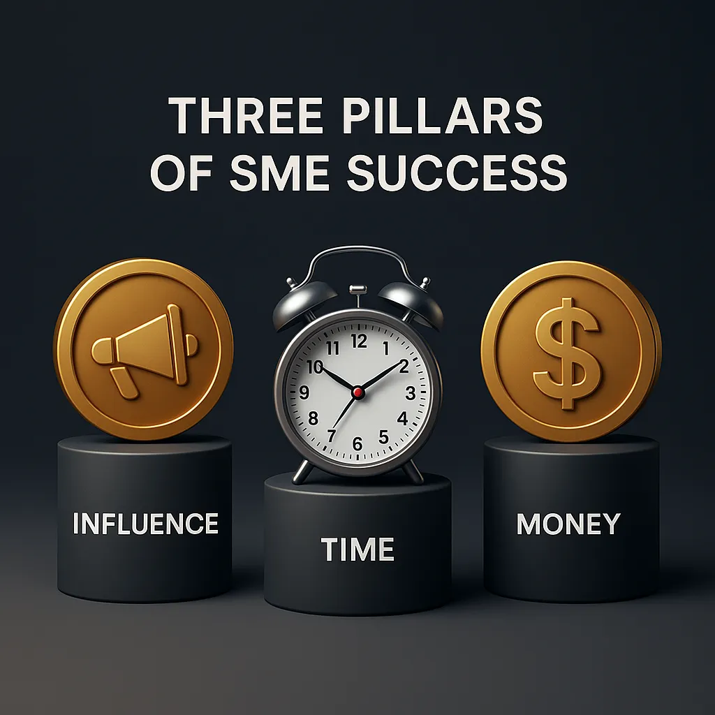 Influence, Time, Money - Three Pillars of SME Success
