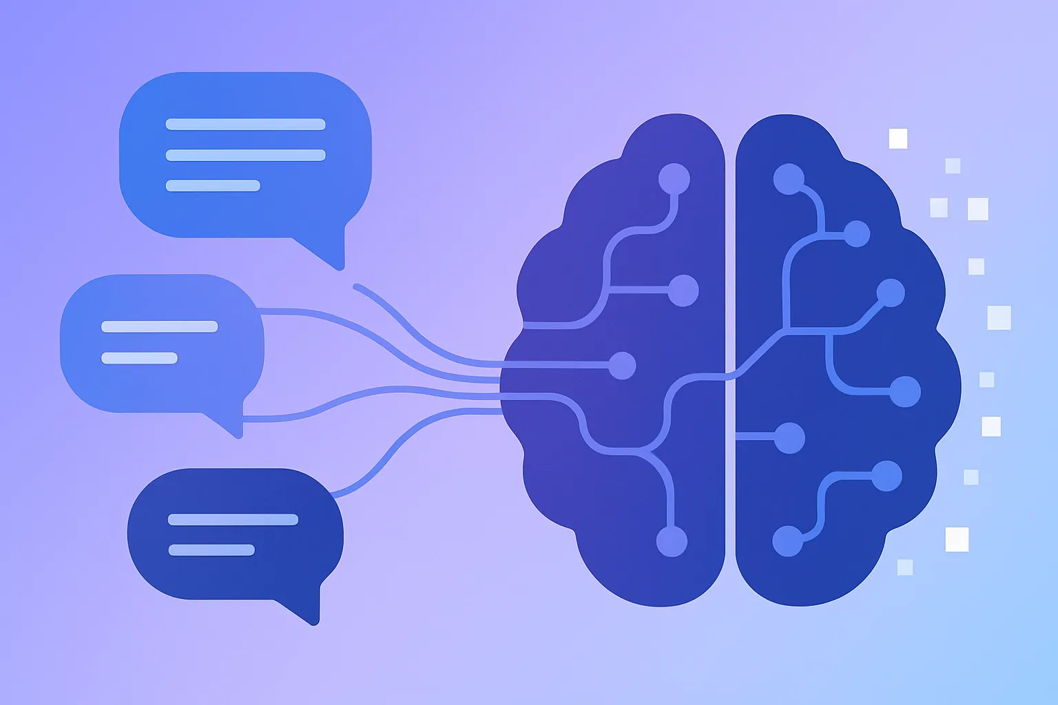 Natural Language Processing banner illustration — AI interpreting human language