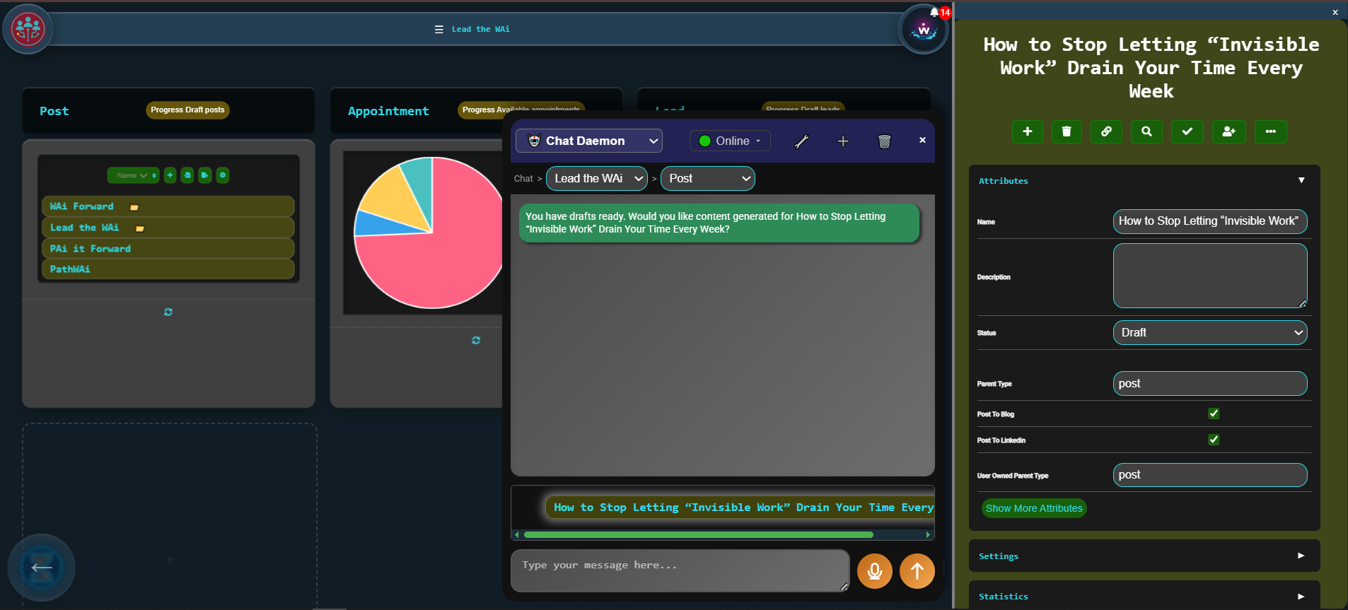 Chat Daemon assistant window screenshot