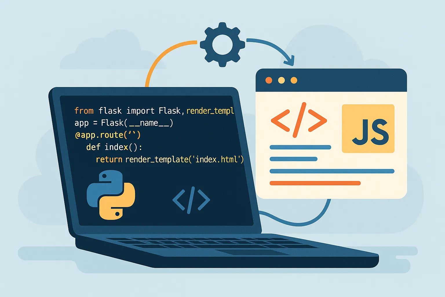 Python Flask web app illustration