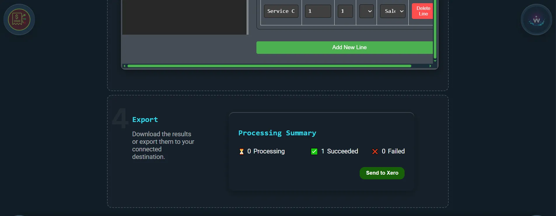 Step 5 - Export or send data to accounting software