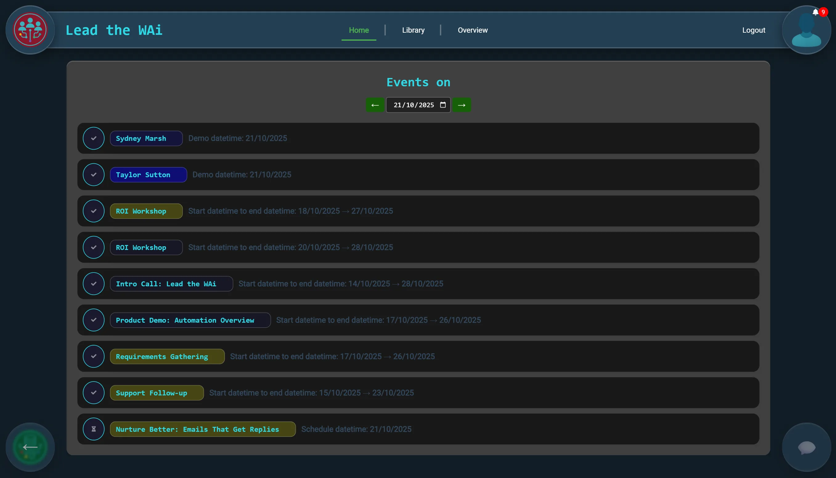 Lead the WAi Home Page Screenshot